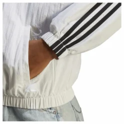 Essentials 3-Stripes Woven Windbreaker White