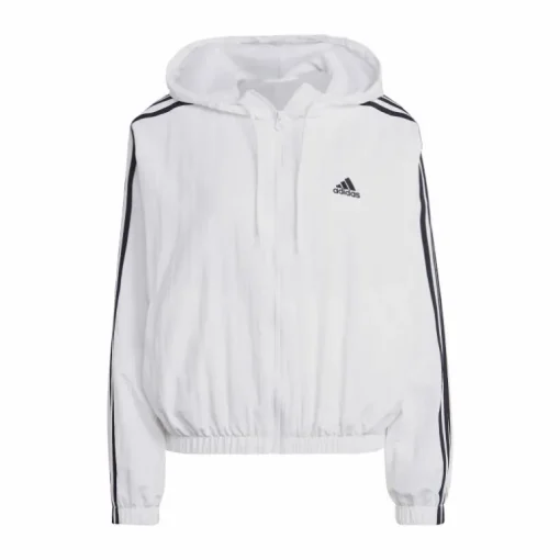 Essentials 3-Stripes Woven Windbreaker White