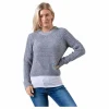 Fiona L/S Pullover Knt Grey