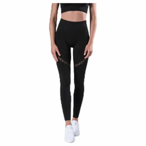 Fitness Seamless Mesh Tights Black