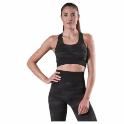 Fitness Seamless Racerback Bra Patterned/Black