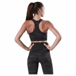 Fitness Seamless Racerback Bra Patterned/Black