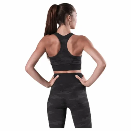 Fitness Seamless Racerback Bra Patterned/Black