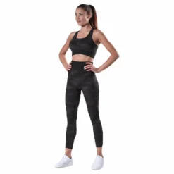 Fitness Seamless Racerback Bra Patterned/Black