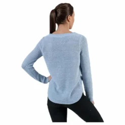Geena Xo L/S Pullover Knt Blue