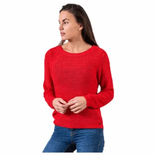 Geena Xo L/S Pullover Knt Red