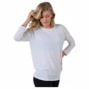 Glamour 3/4 Top Jrs White