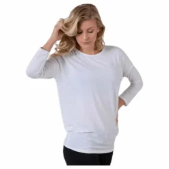 Glamour 3/4 Top Jrs White