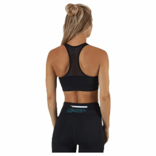 High Impact Front Zip Bra Black