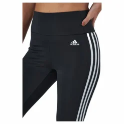 High Rise 3-Stripes 3/4 Sport Tights Black / White