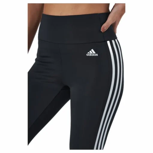 High Rise 3-Stripes 3/4 Sport Tights Black / White
