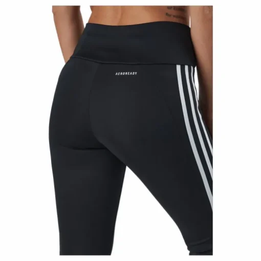 High Rise 3-Stripes 7/8 Tights Black / White