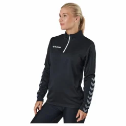 Hmlauthentic Half Zip Sweatshi Black/white