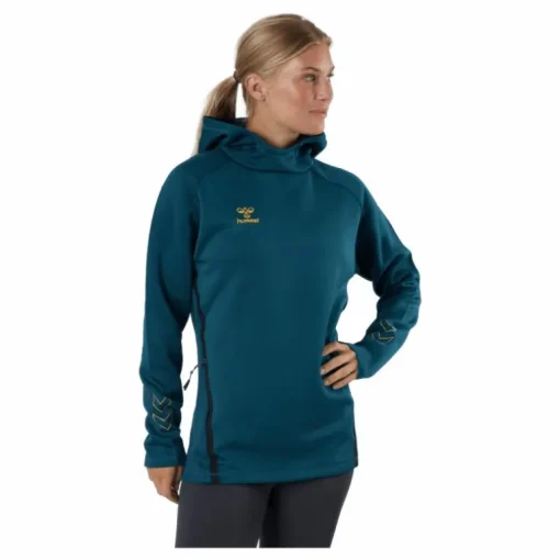 Hmlcima Xk Hoodie W Blue Coral