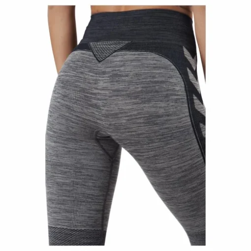 Hmlclea Seamless Mid Waist Tig Chateau Gray/black Melange