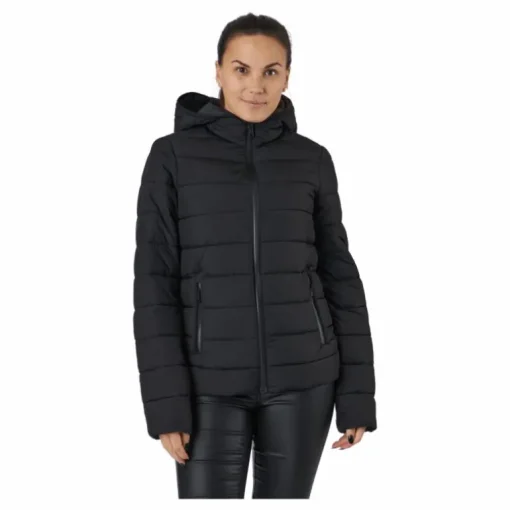 Hooded Polyfilled Jacket Black Beauty