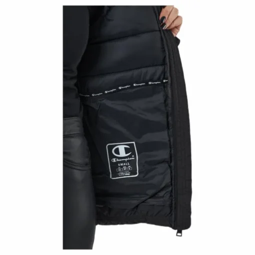 Hooded Polyfilled Jacket Black Beauty