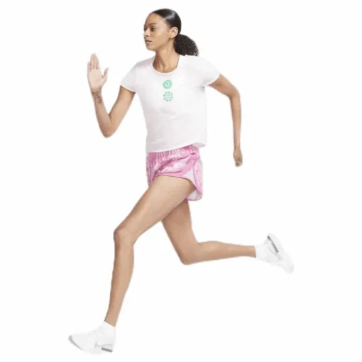 Icon Clash SS Top Pink/White
