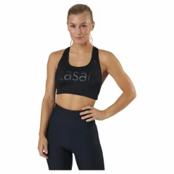 Iconic Wool Sports Bra Black Logo