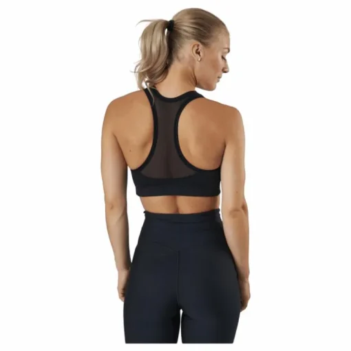 Iconic Wool Sports Bra Black Logo