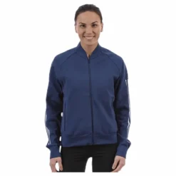ID Knitted Bomber Jacket Blue