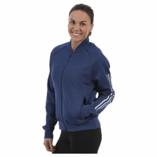 ID Knitted Bomber Jacket Blue