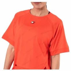 Jacquard Performance Boxy Top Orange
