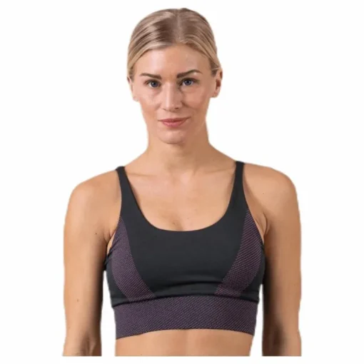 Jaquard Seamless Top Pink/Green