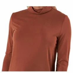 Kamala Ls Rollneck Top Brown