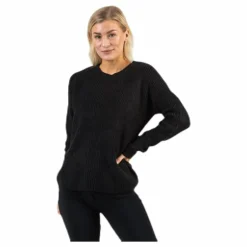 Karie Ls O-Neck Knit Black