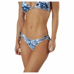 Kimo Ruffle Tie Tanga Blue/White