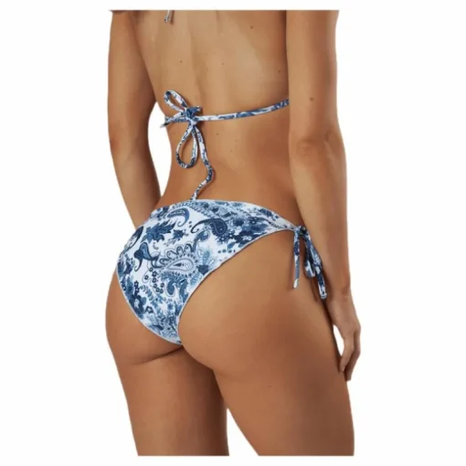 Kimo Ruffle Tie Tanga Blue/White