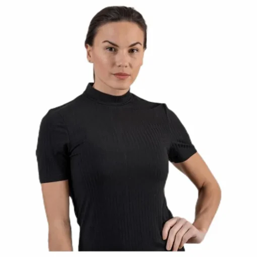 Kylie Ss T-Neck Top Black