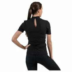 Kylie Ss T-Neck Top Black