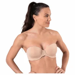 Light Lined Strapless Beige