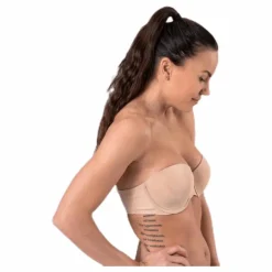 Light Lined Strapless Beige