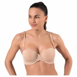 Light Lined Strapless Beige