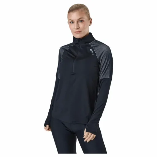 Light Speed 1/2 Zip Black/silver Reflective