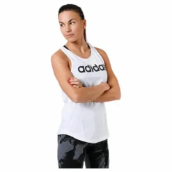 Linear Loose Tank White/Black