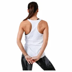 Linear Loose Tank White/Black