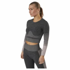 Lixy Ls Seamless Top Lounge Grey