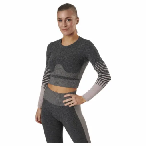 Lixy Ls Seamless Top Lounge Grey