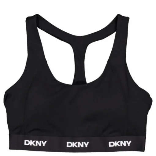 Logo Elastic Scoop Neck Racerb Black