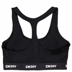Logo Elastic Scoop Neck Racerb Black