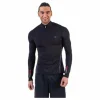 Long Sleeve 1/2 Zip Top Black