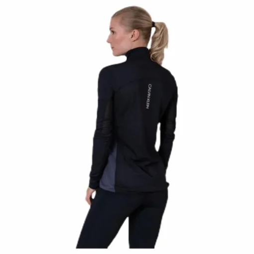 Long Sleeve 1/2 Zip Top Black