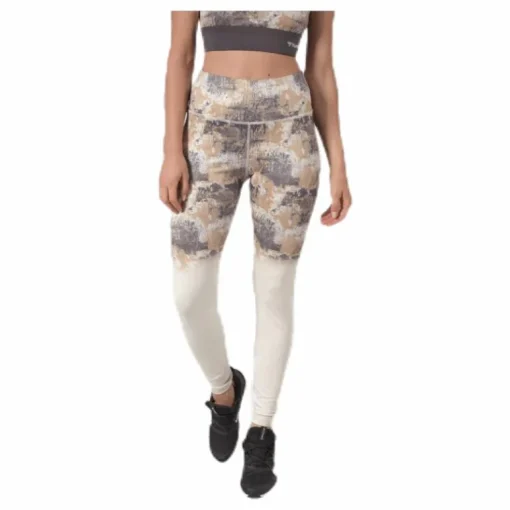 Lotus High Waist Tights White/Grey