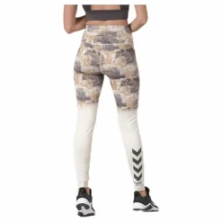 Lotus High Waist Tights White/Grey