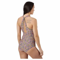 Maui Tied Back Swimsuit Black Black Printed