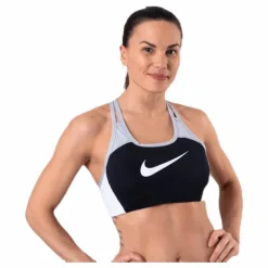 Medium Pad Logo Bra Black/Grey